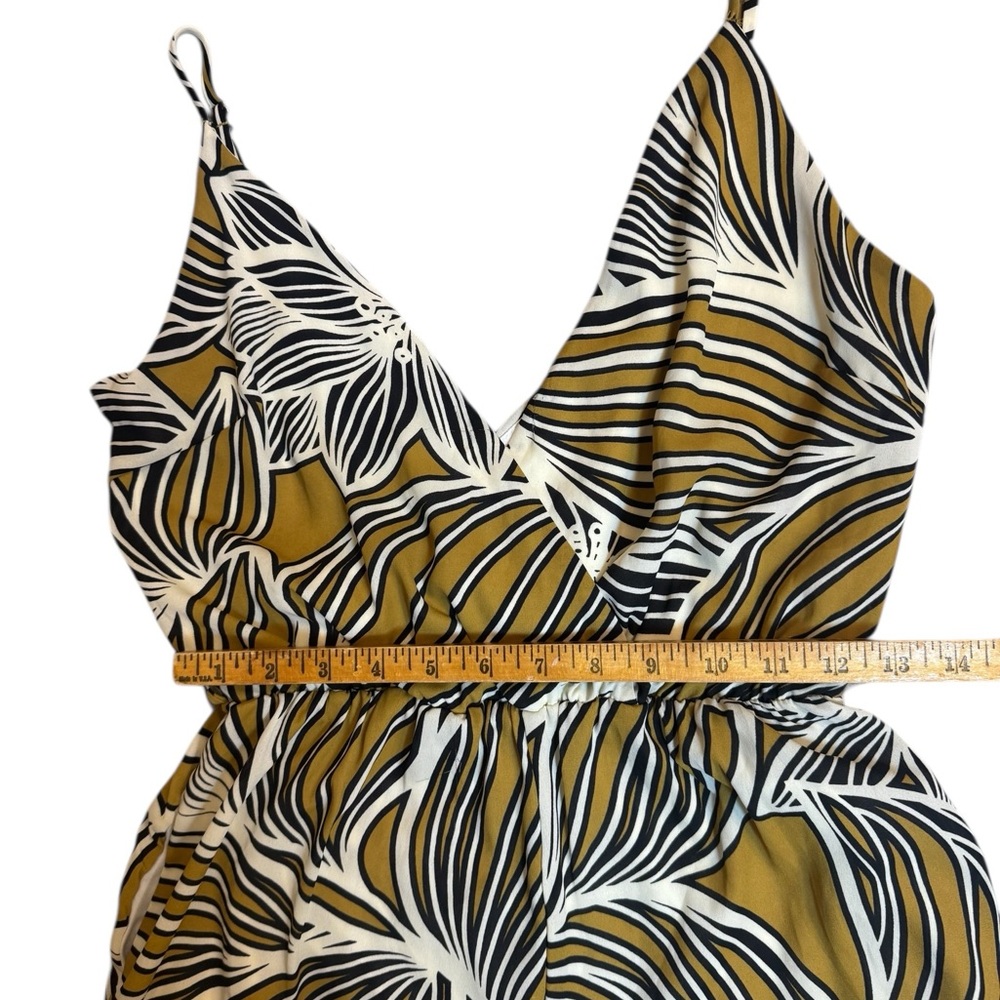 Sienna Sky Tropical Palm Print Wide Leg Jumpsuit Medium Resort - Picture 4 of 9